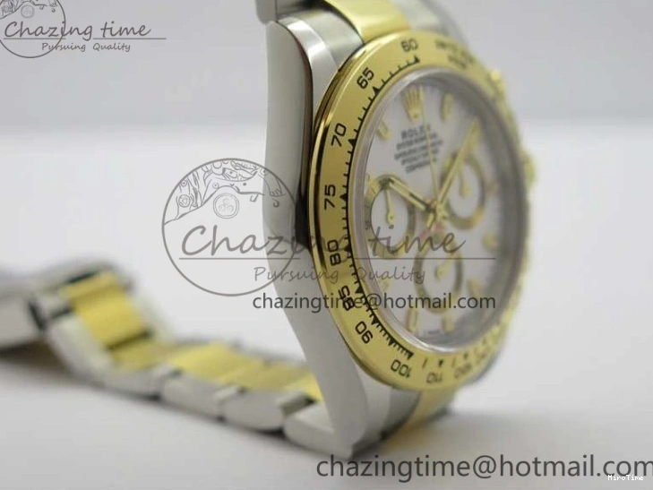 MiroTime 0420 Daytona 116503 SS YG Noob 1:1 Best Edition 904L SS Case and Bracelet White Dial SA4130 V WellDesigned 3176